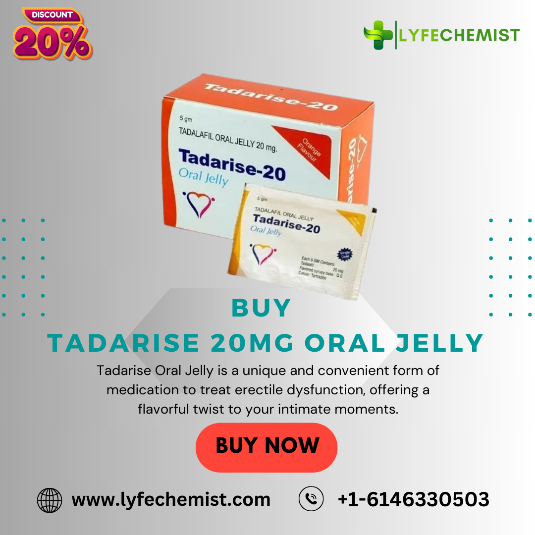 Buy Tadarise 20 mg Oral Jelly and Save 20% Instantly - Limited Time Offer